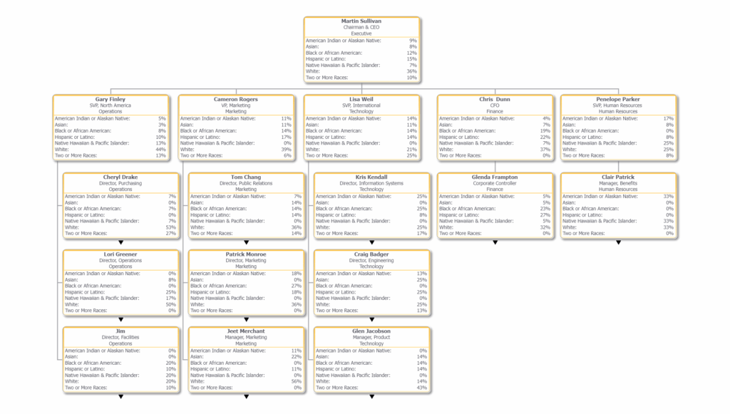 OrgChart Ethnicity Breakdown